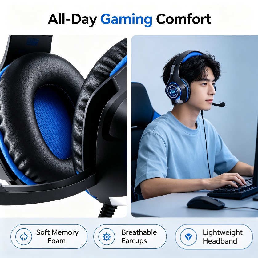 Gaming Console Headset - Игровая стереогарнитура с микрофоном, RGB LED
