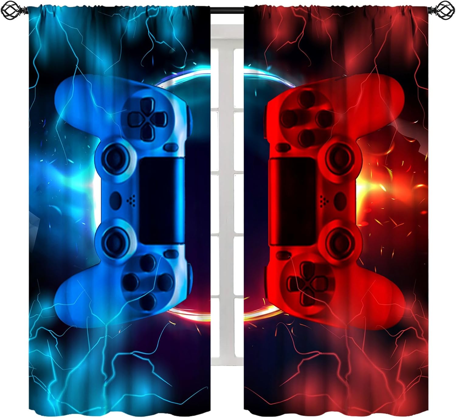 Gaming Console Youtube - Игровые шторы в стиле поп-культуры с