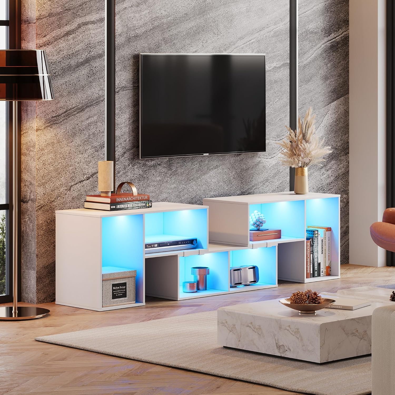 Деформируемая ТВ-тумба с LED-п – обзор и цена Gaming Console Room