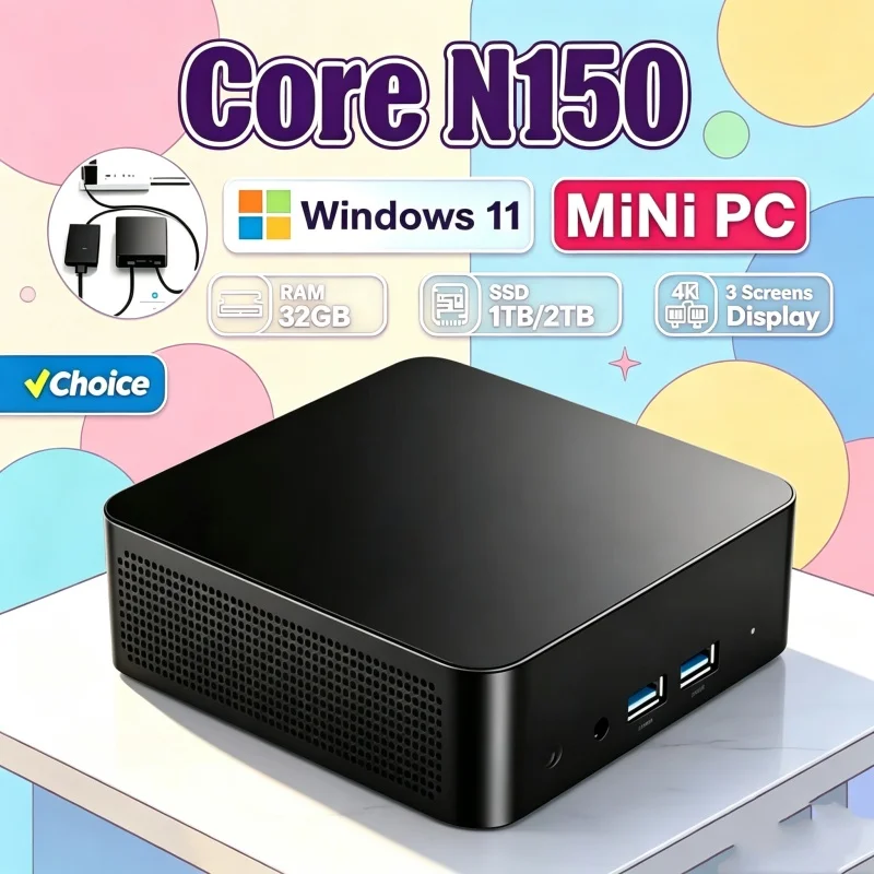 2026 Neat Core N150 MINI PC с  – обзор и цена Gaming Console Stick